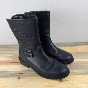 Blondo Black Leather Waterproof Boots Size 8.5 Women's